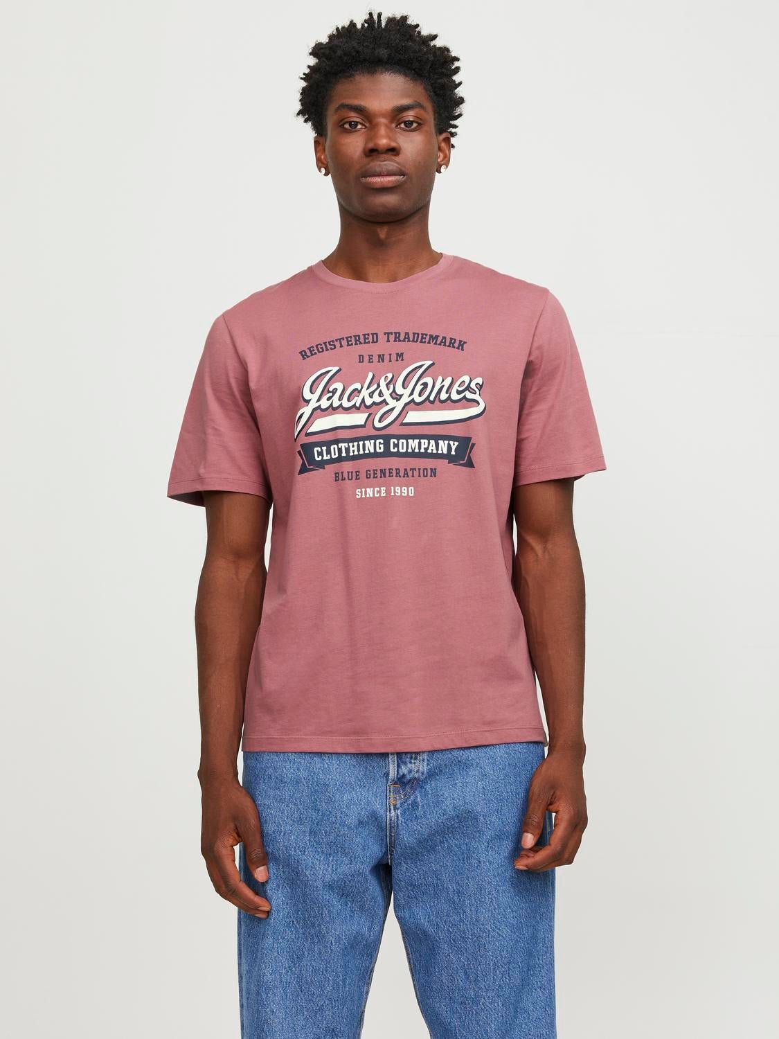 T-shirt Imprimé Col Rond - Jack & Jones - Modalova