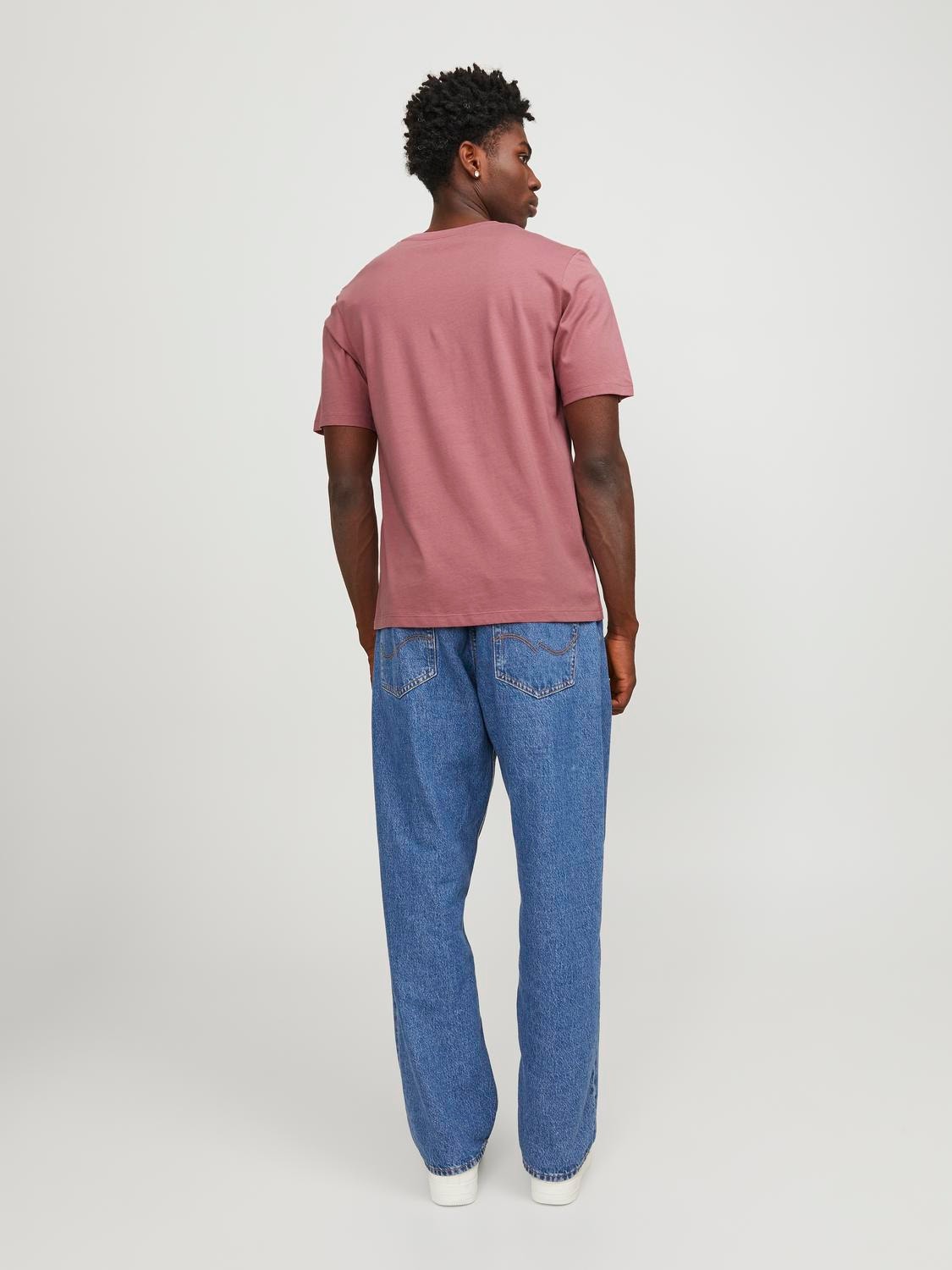 Jack & Jones Logo Kruhový výstřih Tričko -Mesa Rose - 12246690