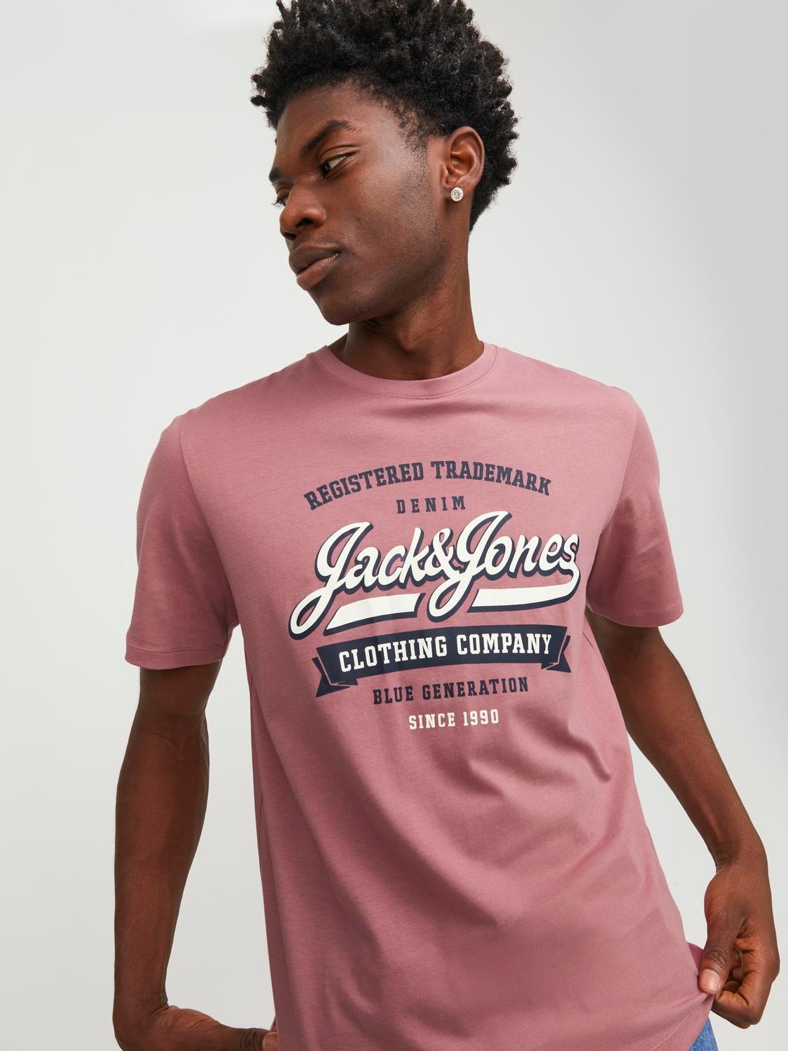 Jack & Jones Nyomott mintás Környak Trikó -Mesa Rose - 12246690