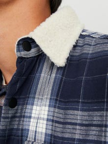 Jack & Jones Wide Fit Overshirt -Navy Blazer - 12246709