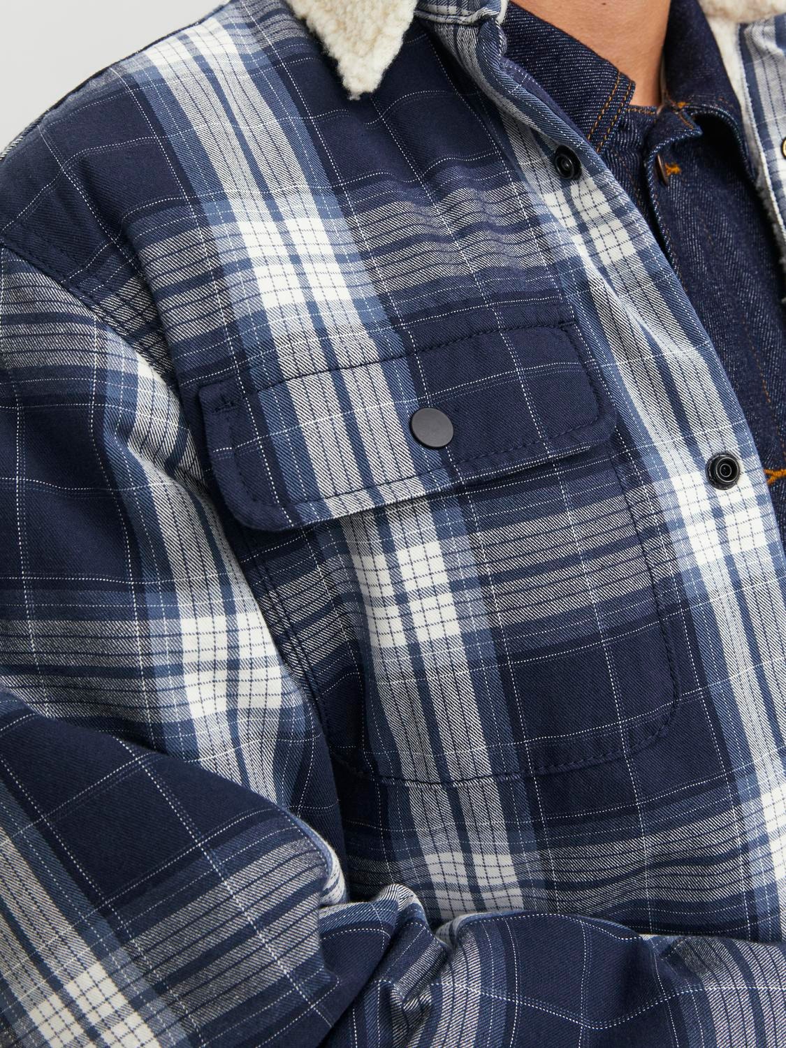 Jack & Jones Wide Fit Permatomi marškiniai -Navy Blazer - 12246709