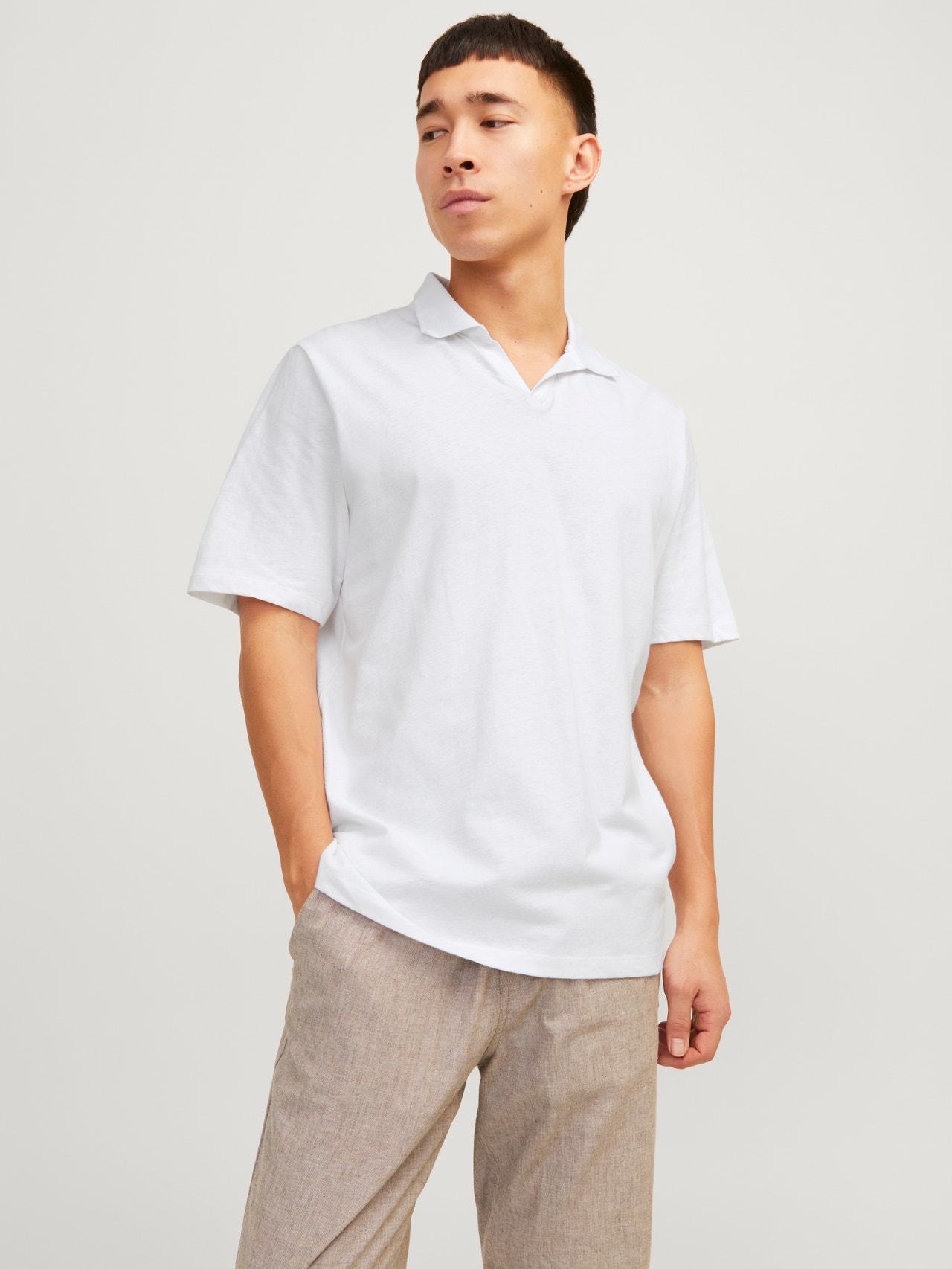 Jack & Jones Gładki Polo T-shirt -White - 12246712