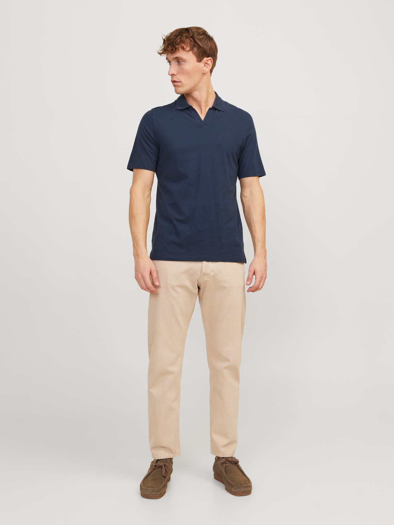 Jack & Jones Yksivärinen Polo T-shirt -Navy Blazer - 12246712