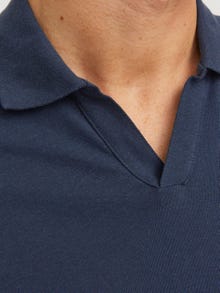Jack & Jones Enfärgat Polo T-shirt -Navy Blazer - 12246712