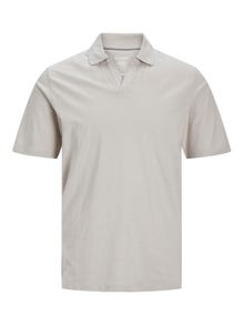 Jack & Jones Enfärgat Polo T-shirt -Crockery - 12246712