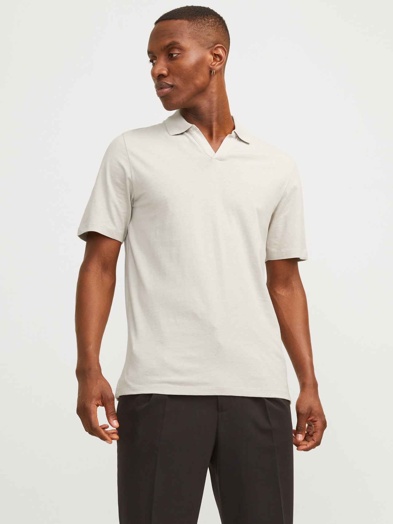 Jack & Jones Bez vzoru Polo límec Tričko -Crockery - 12246712