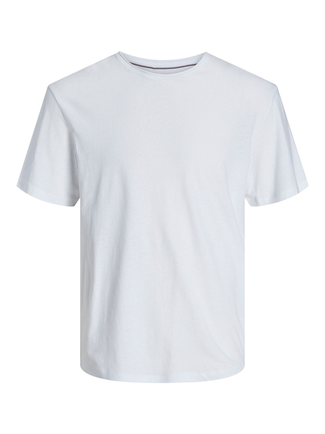 Jack & Jones Enfärgat Rundringning T-shirt -White - 12246718