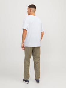Jack & Jones Enfärgat Rundringning T-shirt -White - 12246718