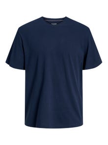 Jack & Jones Yksivärinen Pyöreä pääntie T-paita -Navy Blazer - 12246718