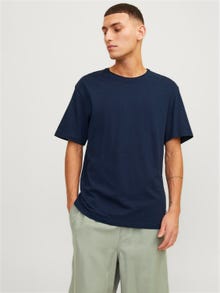 Jack & Jones Vanlig O-hals T-skjorte -Navy Blazer - 12246718