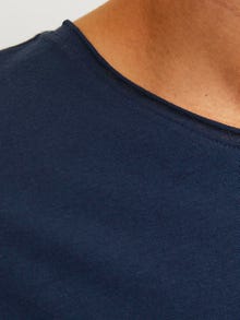 Jack & Jones T-shirt Liso Decote Redondo -Navy Blazer - 12246718