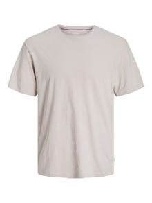 Jack & Jones Plain Crew neck T-shirt -Crockery - 12246718