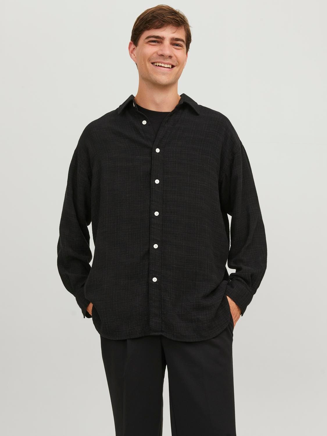 Jack & Jones Camicia Wide Fit -Black - 12246772