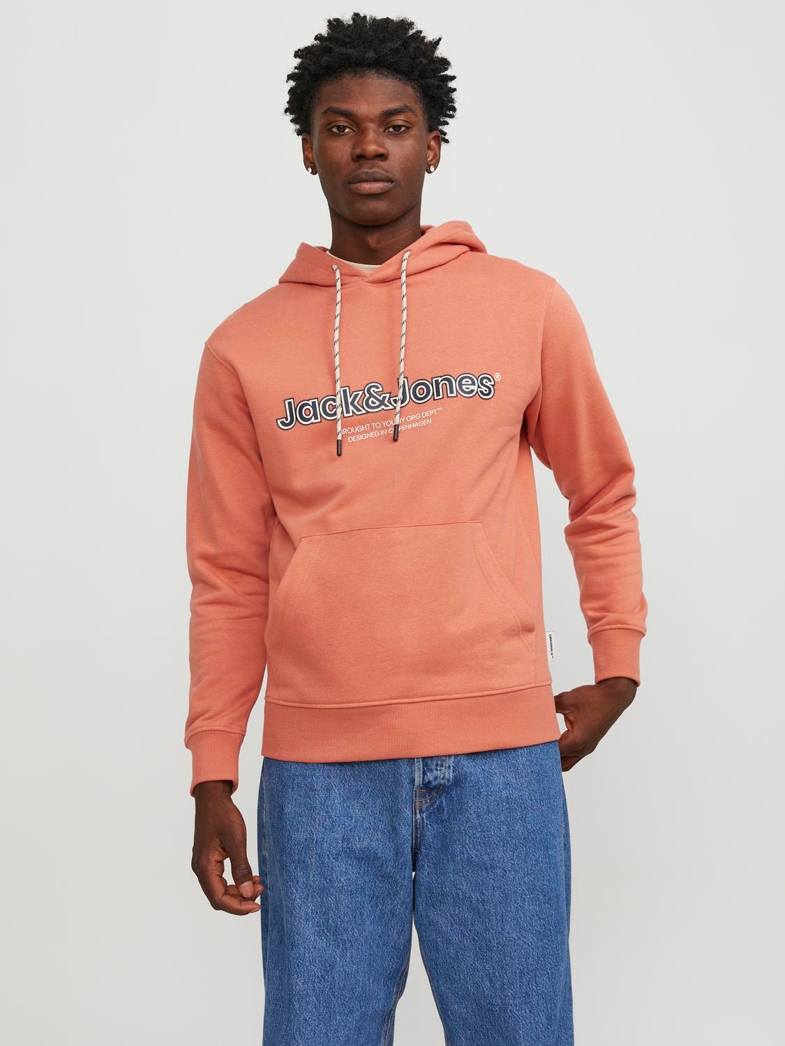 Jack & Jones Nyomott mintás Kapucnis felső -Ginger - 12246802