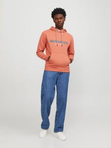 Jack & Jones Printed Hoodie -Ginger - 12246802