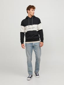 Jack & Jones Potištěný Mikina s kapucí -Black - 12246802