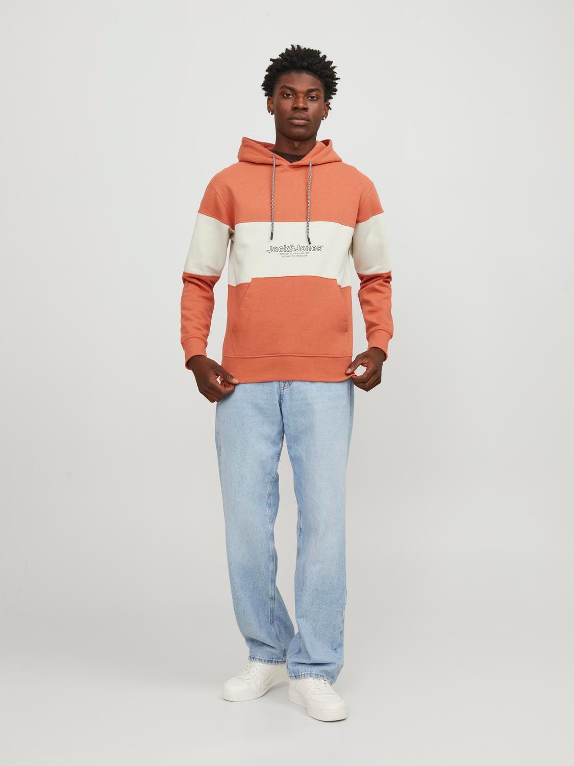 Jack & Jones Nyomott mintás Kapucnis felső -Ginger - 12246802