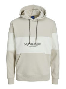 Jack & Jones Trykk Hettegenser -Moonbeam - 12246802