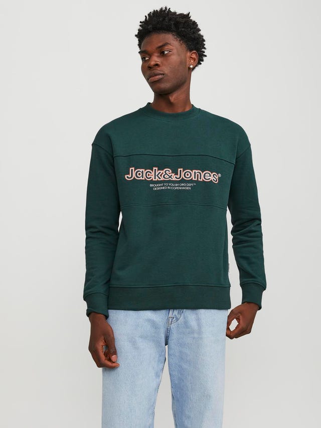 Jack & Jones Printet Sweatshirt med rund hals - 12246804
