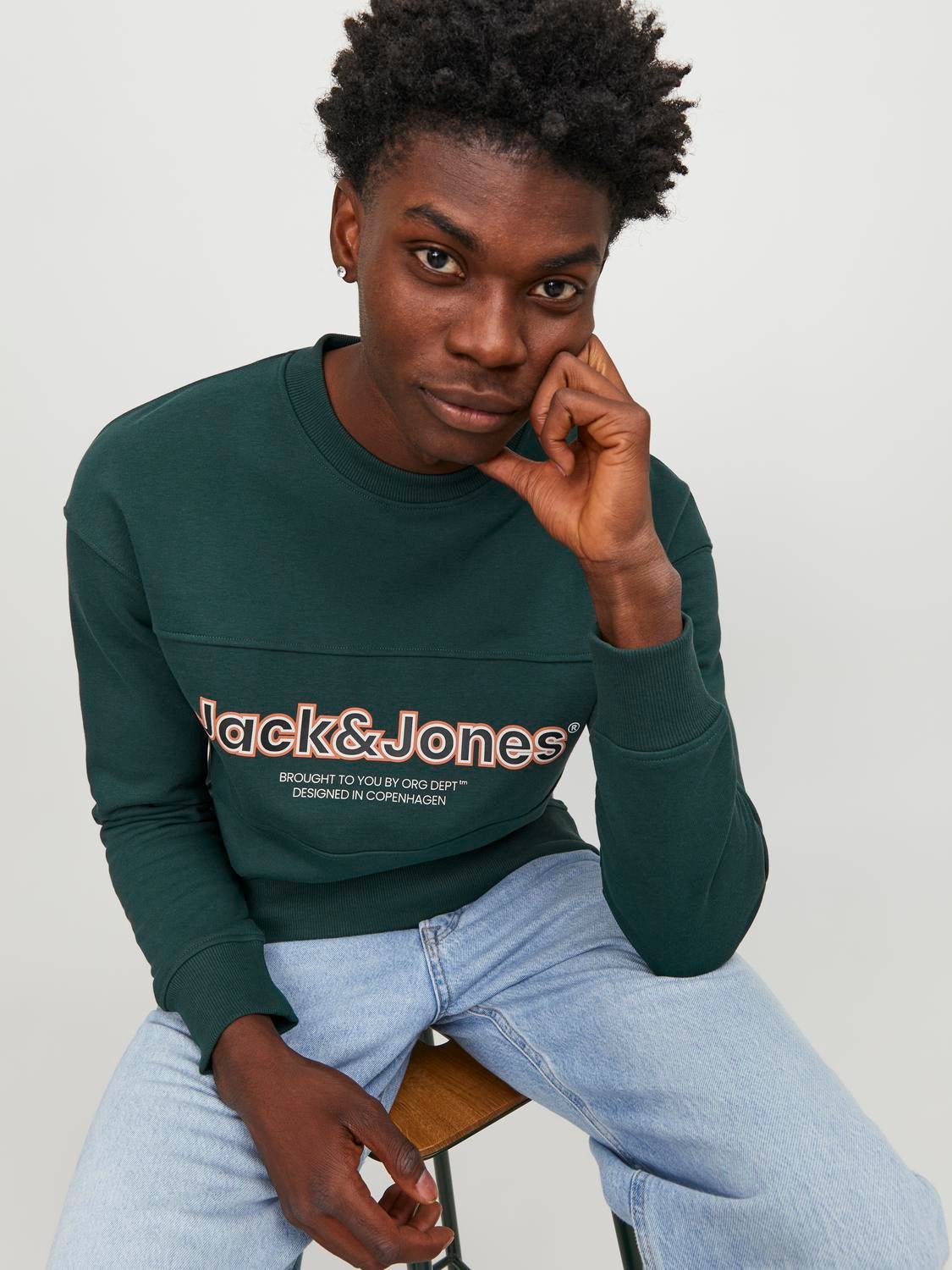 Jack & jones 2025 crew neck sweatshirt