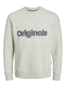 Jack & Jones Tryck Crewneck tröja -Moonbeam - 12246804