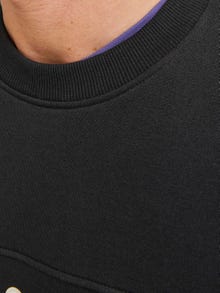 Jack & Jones Printed Crew neck Sweatshirt -Black - 12246804