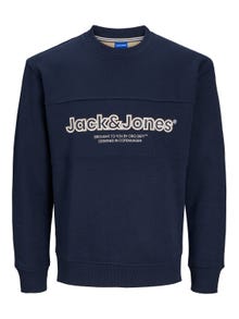 Jack & Jones Nadruk Bluza z okrągłym dekoltem -Sky Captain - 12246804