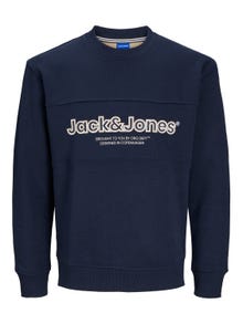 Jack & Jones Printed Crewn Neck Sweatshirt -Sky Captain - 12246804