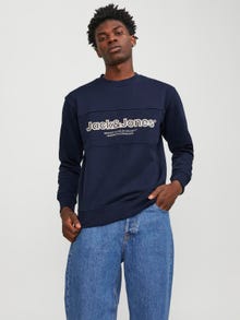 Jack & Jones Bedrukt Sweatshirt met ronde hals -Sky Captain - 12246804