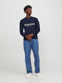 Jack & Jones Tryck Crewneck tröja -Sky Captain - 12246804