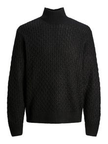 Jack & Jones Vienspalvis Apatinis megztinis -Black - 12246814