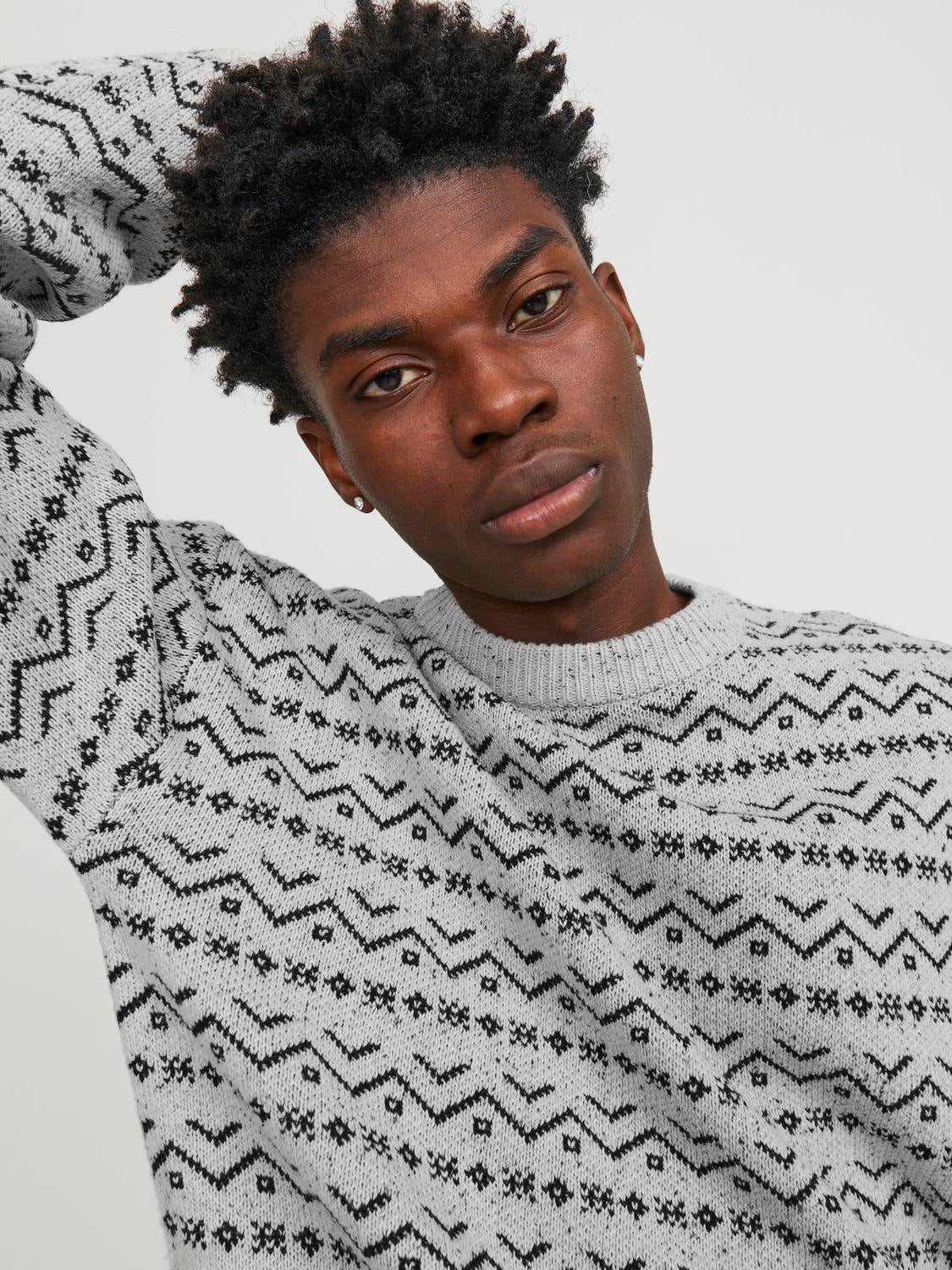 All Over Print Crew Neck Jumper with 60 discount Jack Jones