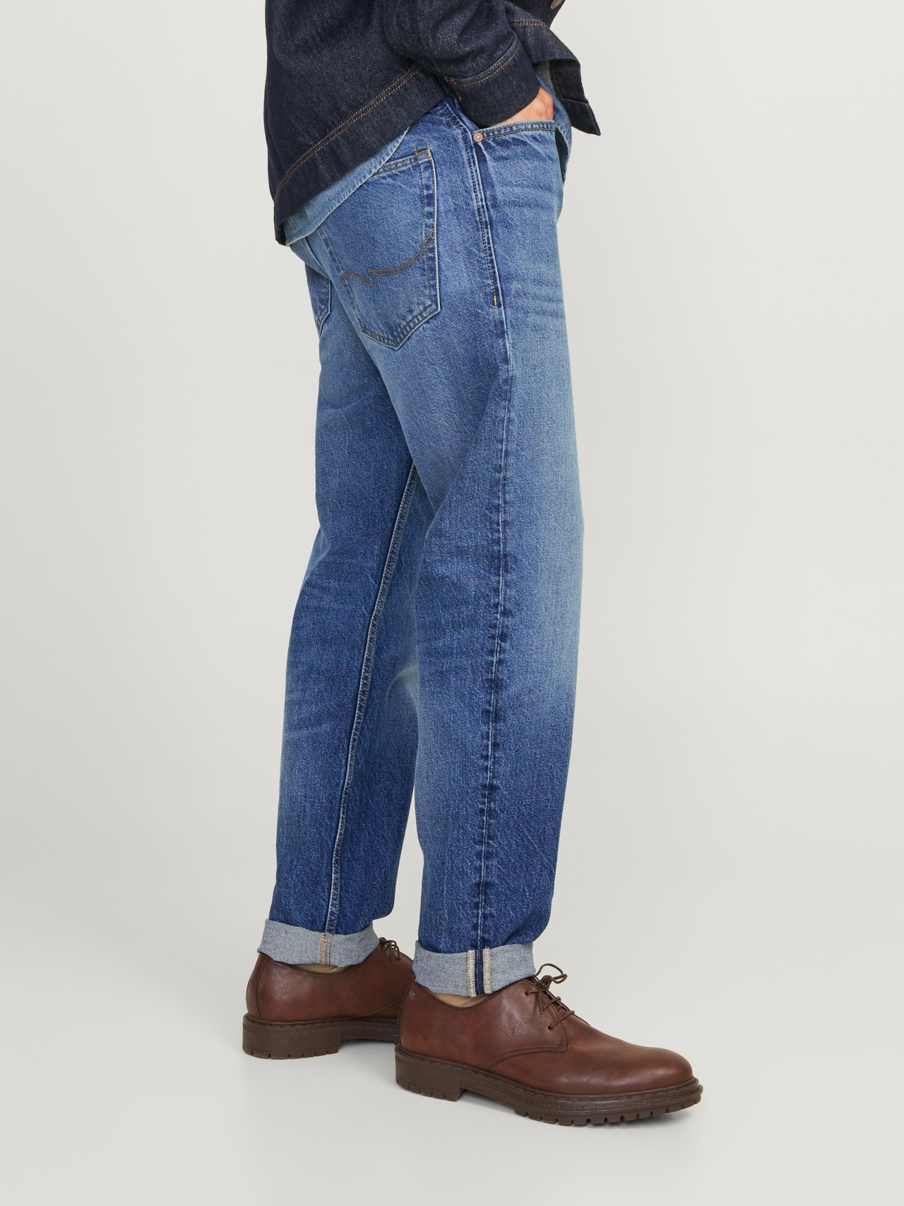 Jack & Jones JJIMIKE JJCOLE CJ 576 Tapered fit farmer -Blue Denim - 12246863