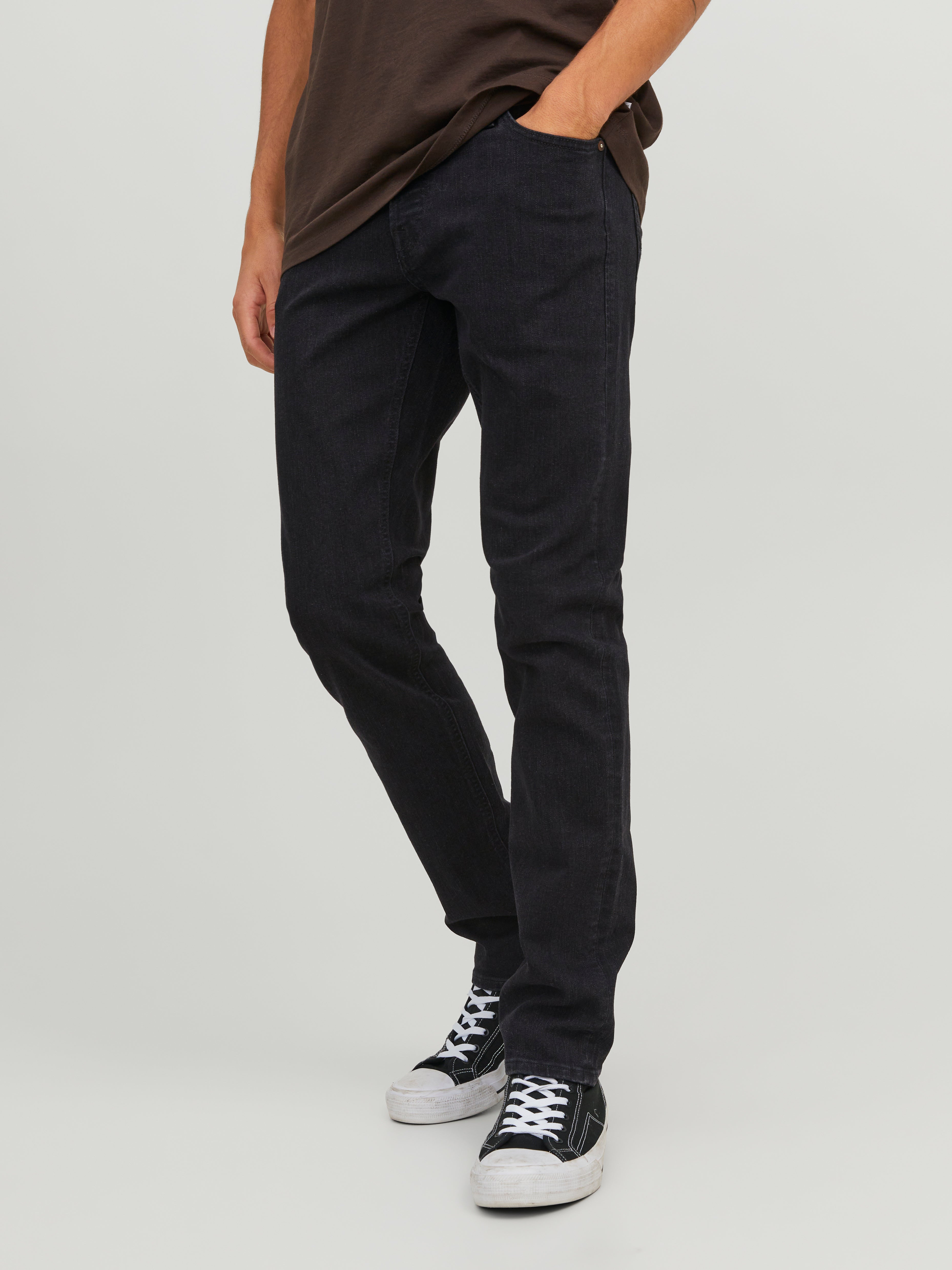 Jack & Jones JJIGLENN JJORIGINAL SQ 356 Slim fit Džinsai -Black Denim - 12246949
