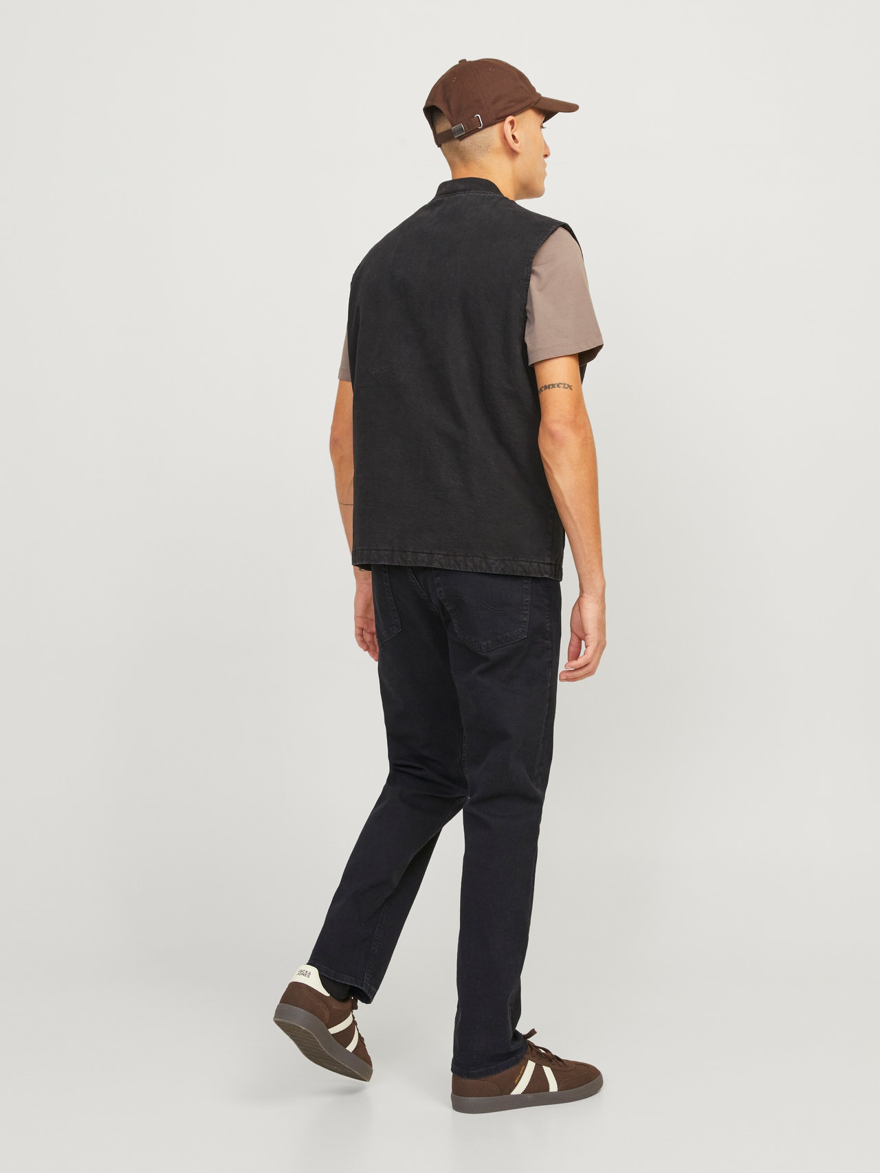 Jack & Jones JJIMIKE JJORIGINAL SQ 356 Tapered fit Džinsai -Black Denim - 12246951