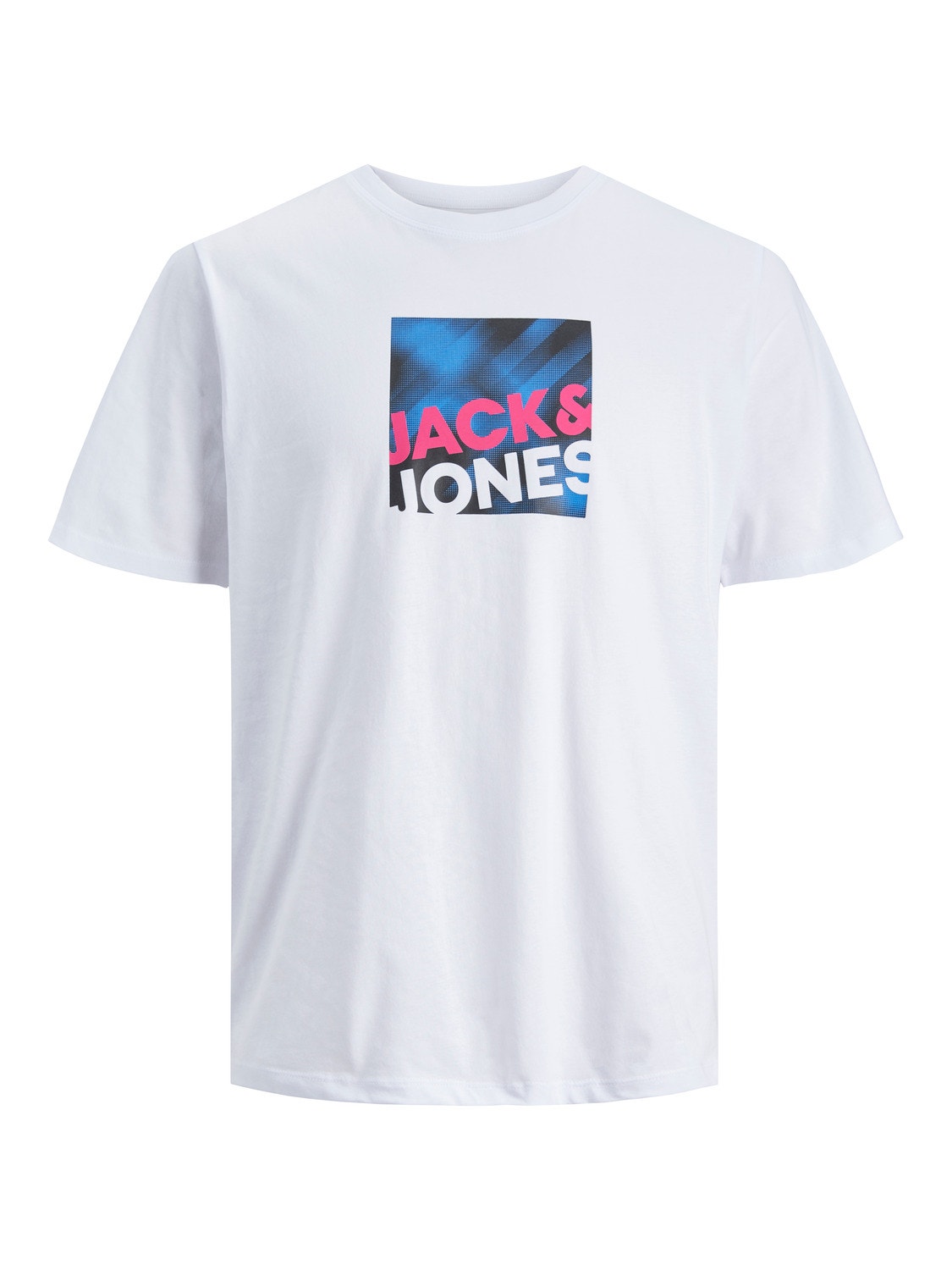 Jack & Jones Logotipas Apskritas kaklas Marškinėliai -White - 12246992