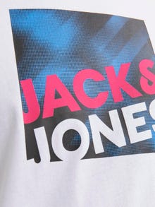 Jack & Jones Logo Pyöreä pääntie T-paita -White - 12246992