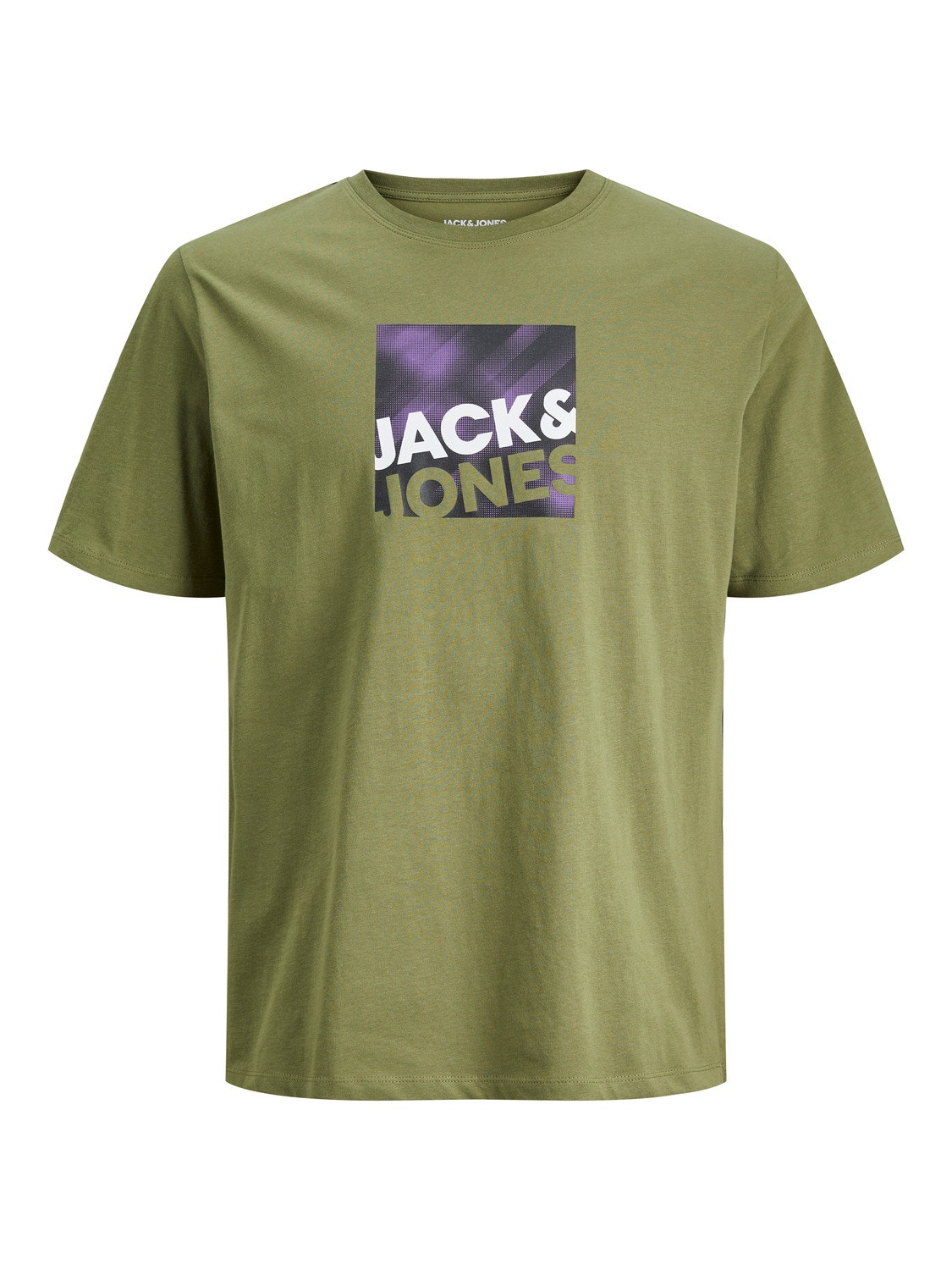 Jack & Jones Logo Crew neck T-shirt -Olive Branch - 12246992