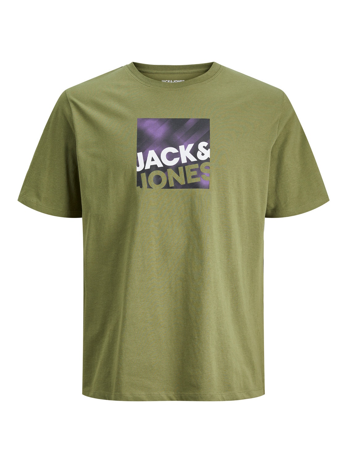 Jack & Jones Logo Kruhový výstřih Tričko -Olive Branch - 12246992
