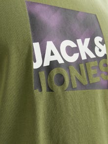 Jack & Jones Logó Környak Trikó -Olive Branch - 12246992