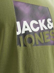 Jack & Jones Logo Ümmargune kaelus T-särk -Olive Branch - 12246992