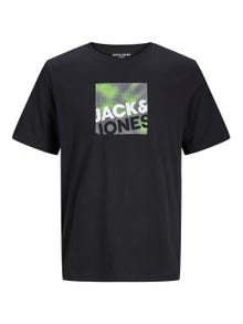 Jack & Jones Z logo Okrągły dekolt T-shirt -Black - 12246992