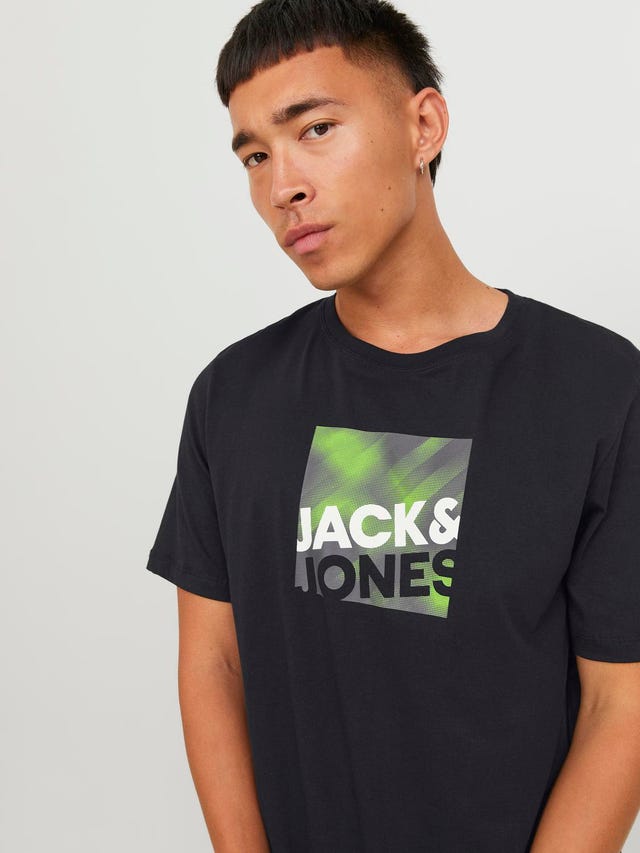 Jack & Jones Logo Pyöreä pääntie T-paita - 12246992