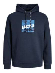 Jack & Jones Hoodie Logo -Navy Blazer - 12246994