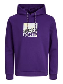 Jack & Jones Hoodie Logo -Violet Indigo - 12246994