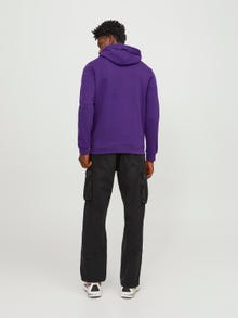 Jack & Jones Logo Hoodie -Violet Indigo - 12246994