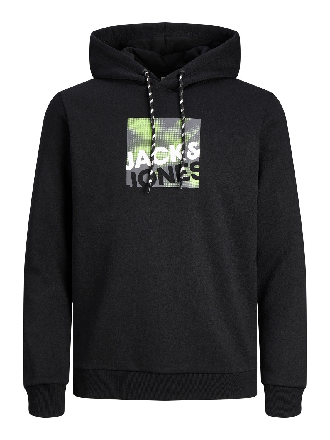 Jack & Jones Logo Hættetrøje -Black - 12246994