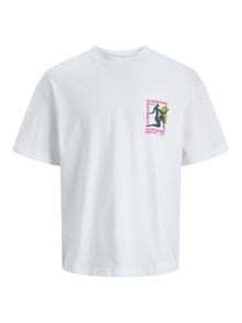 Jack & Jones T-shirt Imprimé Col rond -Bright White - 12247018