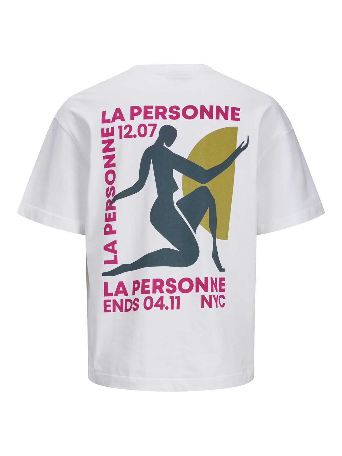 Jack & Jones Printet Crew neck T-shirt -Bright White - 12247018