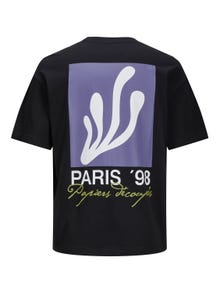 Jack & Jones Bedrukt Ronde hals T-shirt -Black - 12247018
